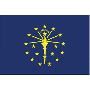 Nylglo Indiana State Flag 3 ft.H x 5 ft.W Outdoor Nylon 141660 - All