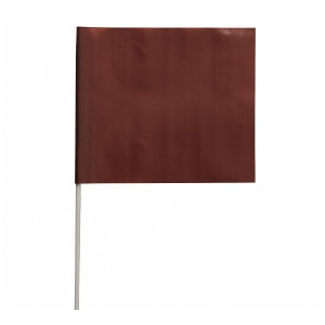 Presco Products Co Brown Marking Flag 4 Flag Height Solid Pattern Blank - All