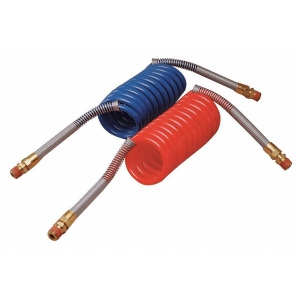 Parker 15 ft. Tractor to Trailer Coiled Nylon Air Brake Coil Blue and Red - All