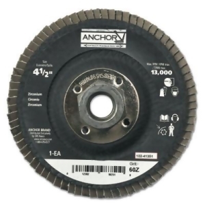 Abrasive High Density Flap Discs 4 1/2 In 80 Grit 5/8 In-11 Arbor 12 000 Rpm - All