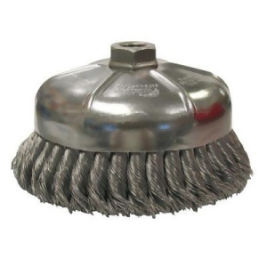 Single Row Heavy-Duty Knot Cup Brush 6 in Dia. 5/8-11 Unc 1 5/8 X .023 Steel - All