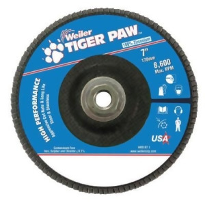 Tiger Paw Coated Abrasive Flap Discs 7 40 Grit 5/8 Arbor Phenolic Back - All