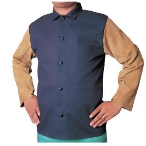 Leather/sateen Combo Jacket Medium Blue/Tan - All