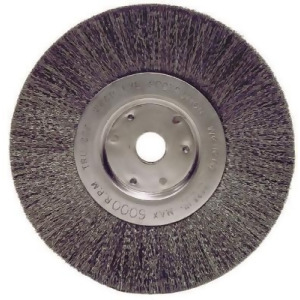 Narrow Face Crimped Wire Wheel 6 in D X 3/4 W .006 Stainless Steel 6 000 Rpm - All