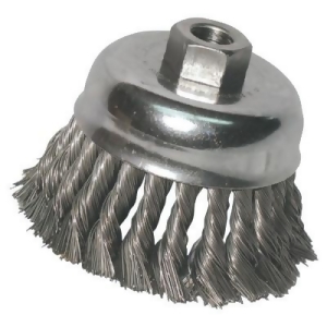 Knot Wire Cup Brush 6 in Dia. 5/8-11 Arbor .025 in Carbon Steel - All