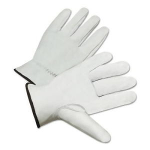 Premium Drivers Gloves Goatskin Medium Unlined White - All