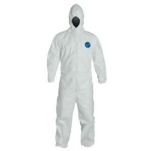 Tyvek Coveralls with Attached Hood White 2x-Large with Hood - All