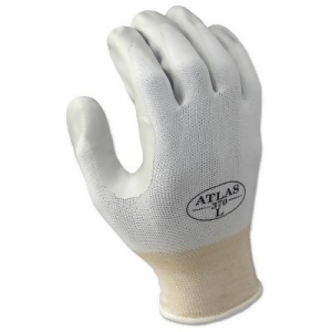 Atlas Assembly Grip 370w Nitrile-Coated Gloves Large Gray/White - All