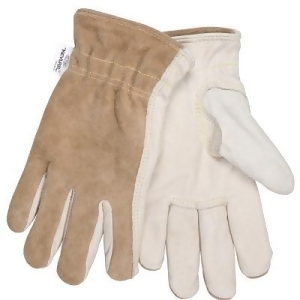 Split Leather Back Drivers Gloves Large Brown/Tan - All