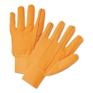 1000 Series Canvas Gloves Large Orange Knit-Wrist Cuff - All
