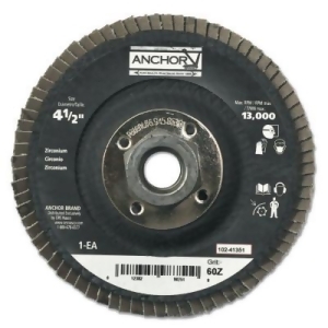 Abrasive Flap Discs 4 1/2 In 40 Grit 5/8 in 11 Arbor 13 000 Rpm Angled - All