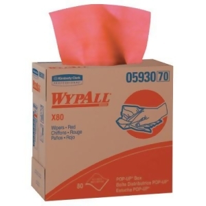 Wypall X80 Towels Pop-Up Box Red Hot 80 Per Box - All
