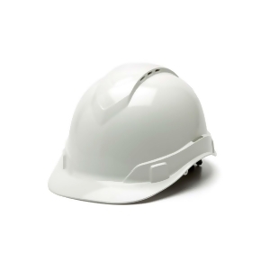 Ridgeline Vented Cap Style 4 Pt Ratchet Suspension Hard Hat  White