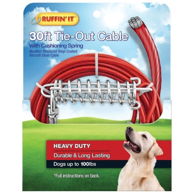Westminster Pet Ruffin' it Heavy-Duty Large Dog Tie-Out Cable, 30 Ft. 29230 