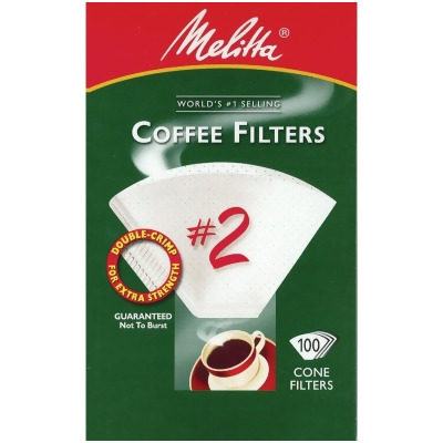 Melitta #2 Cone 4-6 Cup Coffee Filter (100-Pack) 622712 