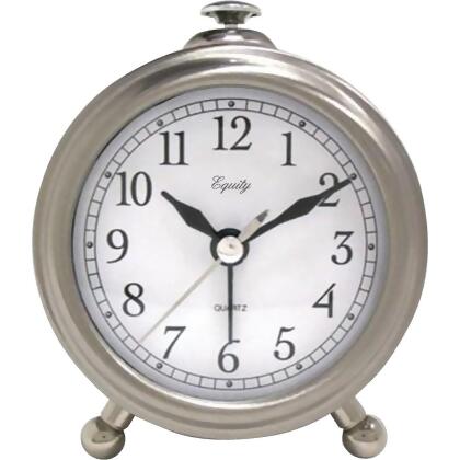 La Crosse Technology Equity Brushed Metal Battery Operated Alarm Clock 25655 