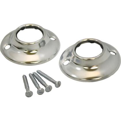 Jones Stephens Chrome Shower Rod Flange (2 Count) S02-152 