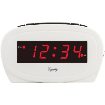 La Crosse Technology Equity White Electric Alarm Clock 30227 