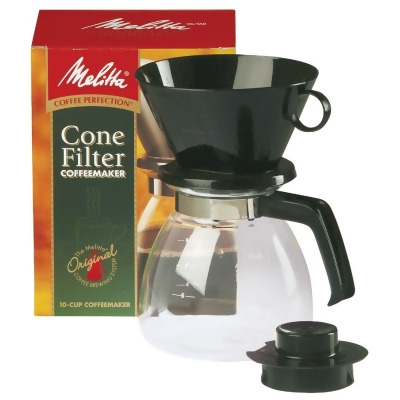 Melitta 10 Cup Drip Cone Black Coffee Maker 640616 