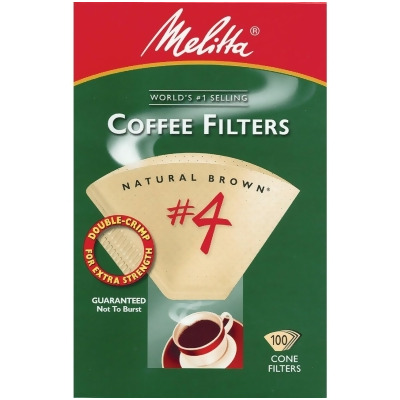 Melitta #4 Cone 8-12 Cup Brown Coffee Filter (100-Pack) 624602 