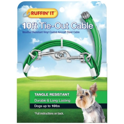 Westminster Pet Ruffin' it Tangle Resistant Small Dog Tie-Out Cable, 10 Ft. 
