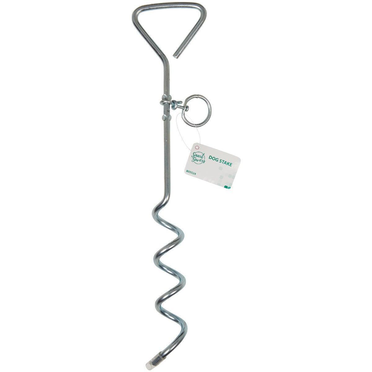 Smart Savers 15.75 In. Corkscrew Iron Dog Tie-Out Stake 10034 Pack of 12