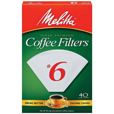 Melitta #6 Cone 8-12 Cup Coffee Filter (40-Pack) 626402 
