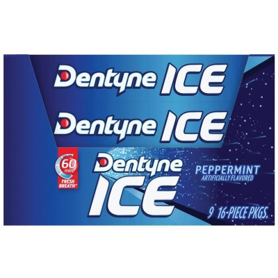 Dentyne Ice Peppermint Chewing Gum (16-Piece) 113762 Pack of 9 