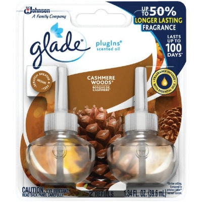 Glade PlugIns Cashmere Woods Scented Oil Refill (2-Count) 72442 