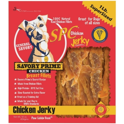 Savory Prime General Savory Chicken Jerky Dog Treat, 1 Lb. 30016 