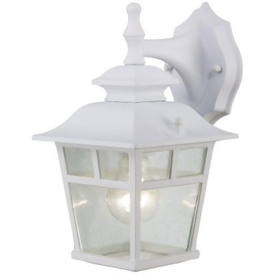 Home Impressions Fieldhouse White Outdoor Wall Light Fixture, (2-Pack) 