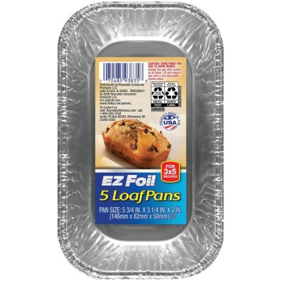 EZ Foil Baby Loaf Pan (5-Count) Z93835 Pack of 12 