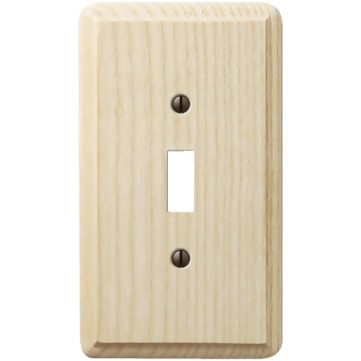 Amerelle 1-Gang Solid Ash Toggle Switch Wall Plate, Unfinished Ash 401T 