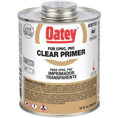 Oatey 32 Oz. Clear Pipe and Fitting Primer for PVC/CPVC 30753 