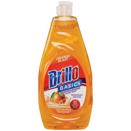 Brillo Basics 24 Oz. Liquid Orange Blast Dish Soap BB-28090 Pack of 12 