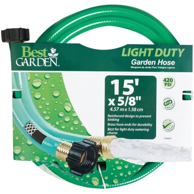 Best Garden 5/8 In. Dia. x 15 Ft. L. Leader Hose with Male & Female Couplings 