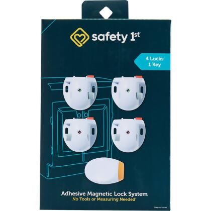 Safety 1st Plastic Adhesive Magnetic Lock System (4-Lock Set) HS293 