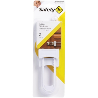 Safety 1st White Squeeze Release Cabinet Slide Lock (2-Pack) 11002 