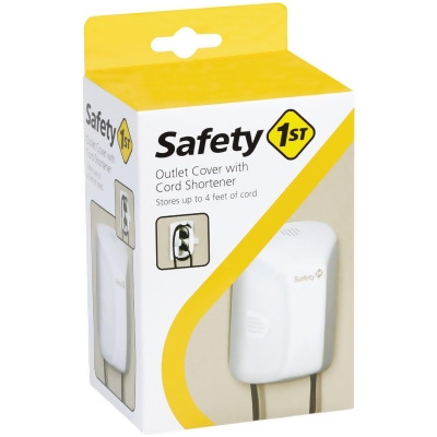 Safety 1st White Plastic Outlet Cover w/Cord Shortener 48308 