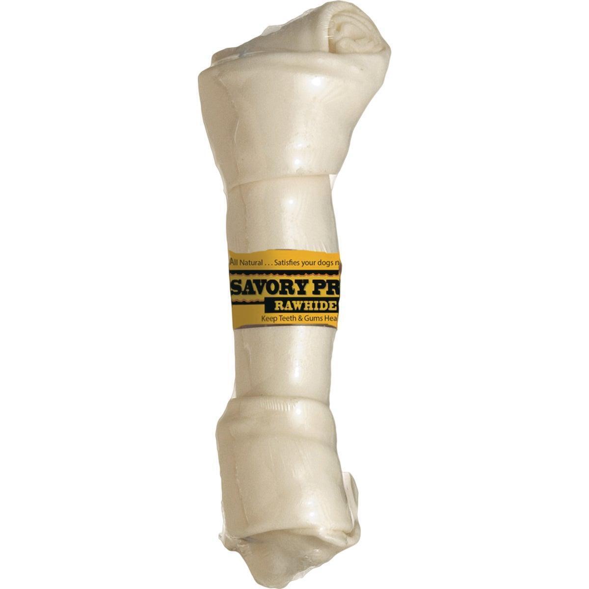 Savory Prime Knotted 8 In. to 9 In. Natural Rawhide Bone 909