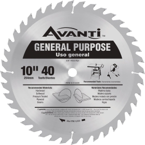 UPC 008925083955 product image for Avanti 10 In. 40-Tooth General Purpose Circular Saw Blade A1040x - All | upcitemdb.com