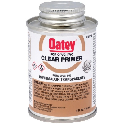 Oatey 4 Oz. Clear Pipe and Fitting Primer for PVC/CPVC 30750 