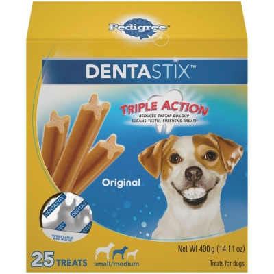 Pedigree Dentastix Small/Medium Dog Original Flavor Dental Dog Treat (25-Pack) 