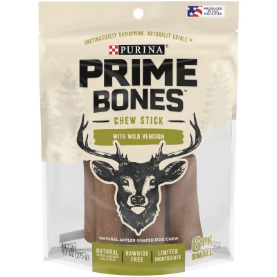 Purina Prime Bones Small Venison Flavor Chew Stick Dog Treat (6-Pack) 381680 