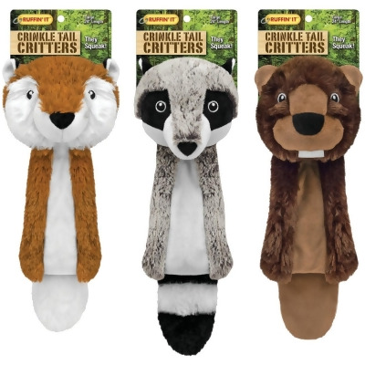 Westminster Pet Ruffin' it Crinkle Tail Critters 24 In. Squeaky Fox Dog Toy Pack of 3 