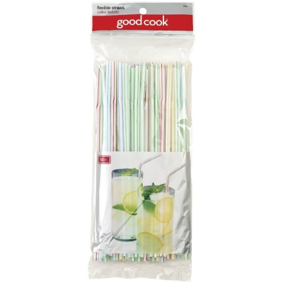 Goodcook 9 In. Plastic Flex Straw (50-Count) 24992 Pack of 6 