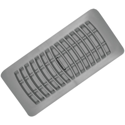 Imperial 4 In. x 10 In. Gray Plastic Louvered Floor Register RG1429 