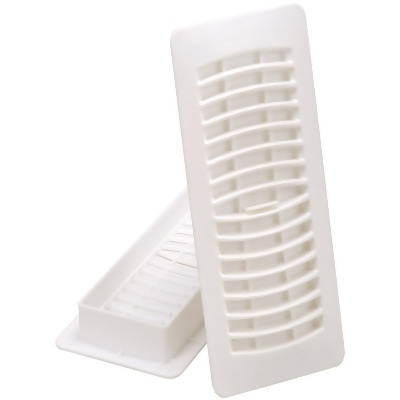 Imperial 4 In. x 12 In. White Plastic Louvered Floor Register RG1458 