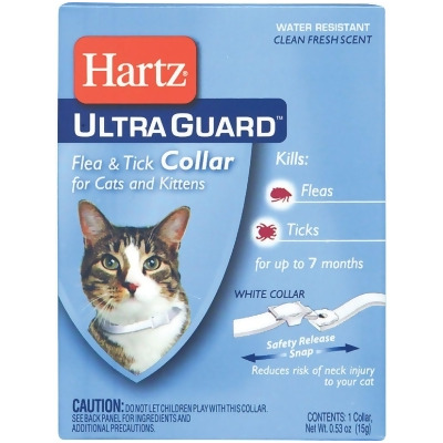 Hartz Ultra Guard Water Resistant Flea & Tick Collar For Cats & Kittens 80483 Pack of 6 