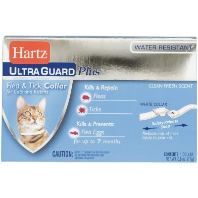 Hartz Ultra Guard Plus Water Resistant Flea & Tick Collar For Cats & Kittens Pack of 6 